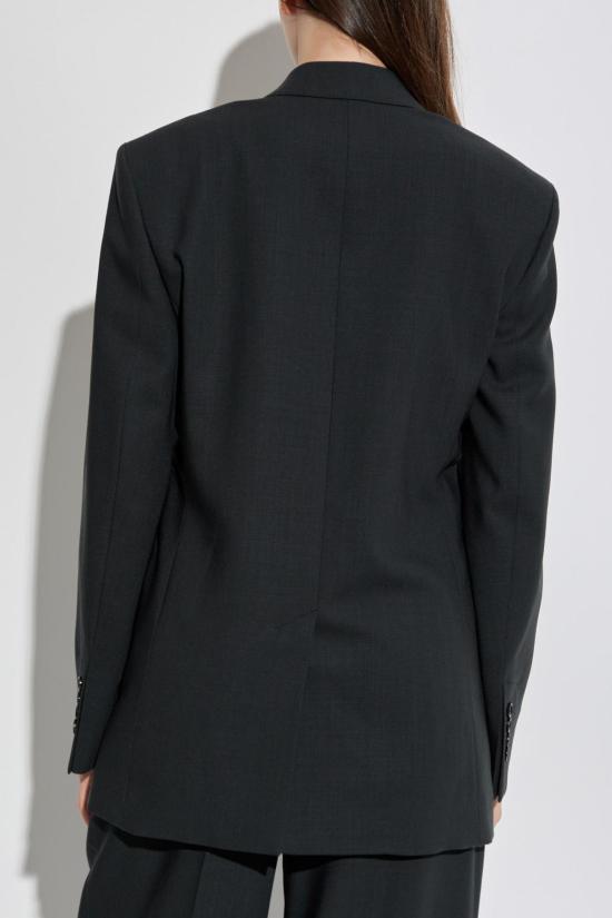  아미 수트 자켓 알렉상드르 마티우시 더블 브레스트 블레이저 블랙 - AMI