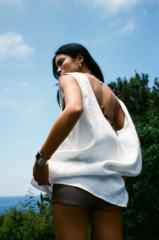  마레 퍼페투아 숏 원피스 마레 페르페투아 시프트 드레스 화이트 - MARE PERPETUA