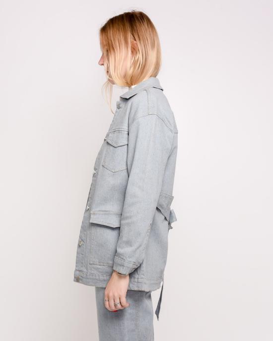  리타 데님 자켓 로우 테사 벨티드 데님 재킷 에코 블루 - RITA