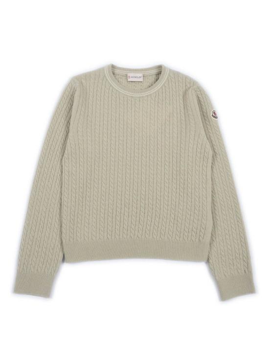  [키즈] 몽클레어 풀오버 아동용 크루넥 스웨터 (녹색)