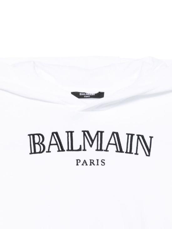  [키즈] 발망 풀오버 키즈 스웨트셔츠 화이트 - BALMAIN
