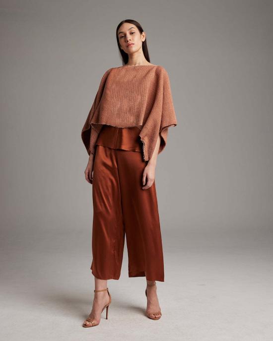  보즈 민소매 티셔츠 쉬머링 코튼 크롭탑