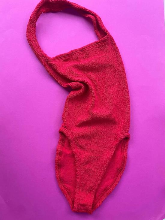  훈자 지 원피스 수영복 훈자 G 샌디 홀터 원피스 레드