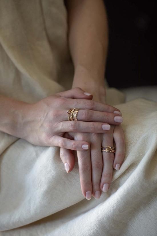  Siri Hansdotter 반지 Dorte 크라운 스태커 링 - OTHER BRANDS