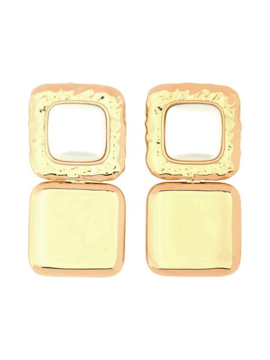  셀프 포트레이트 이어링 진주 장식 골드  귀걸이