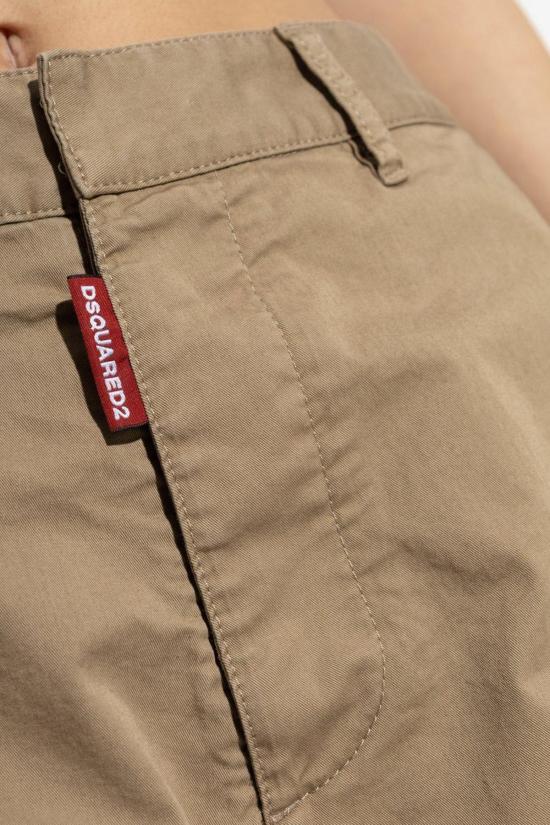  디스퀘어드2 숏팬츠 Dsquared2 썸머 러버스 배기 쇼츠 베이지 - DSQUARED2