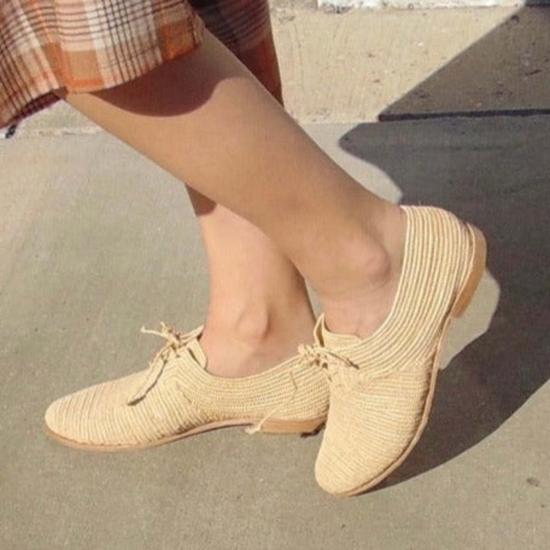  프라우드 메리 풋웨어 로퍼 라피아 옥스포드 블루 - PROUD MARY FOOTWEAR