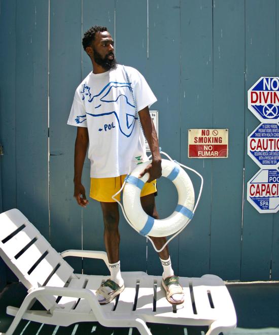  코츠 반팔 티셔츠 스위머 티셔츠 화이트 - COATZ