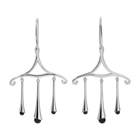  만시 이어링 마안시 샹들리에 스크롤 귀걸이