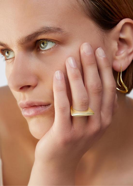  바 주얼리 반지 앵글 링 금도금