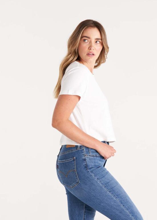  The Standard Stitch 반팔 티셔츠 스탠다드 스티치 크롭탑 화이트 - OTHER BRANDS