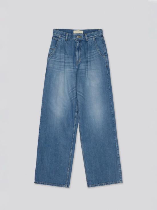  사야카 다비스 뉴욕 데님 팬츠 사야카 데이비스 뉴욕 턱드 와이드 레그 데님 라이트 블루 - SAYAKA DAVIS NEW YORK