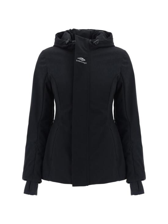  발렌시아가 패딩 스키 아워글래스 3b 스포츠 아이콘 파카 재킷 블랙