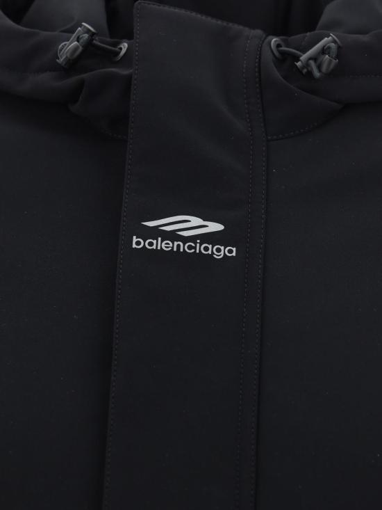  발렌시아가 패딩 스키 아워글래스 3b 스포츠 아이콘 파카 재킷 블랙 - BALENCIAGA