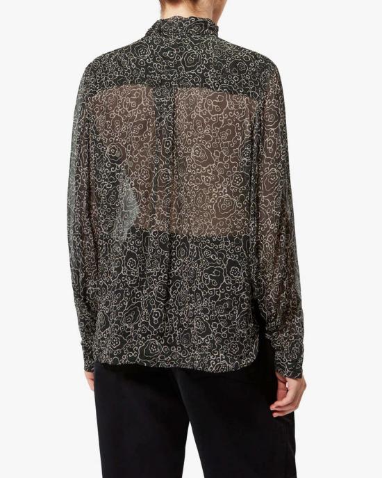  이자벨마랑 블라우스 이자벨 마랑 레오나 탑 블랙/에크루 - ISABEL MARANT