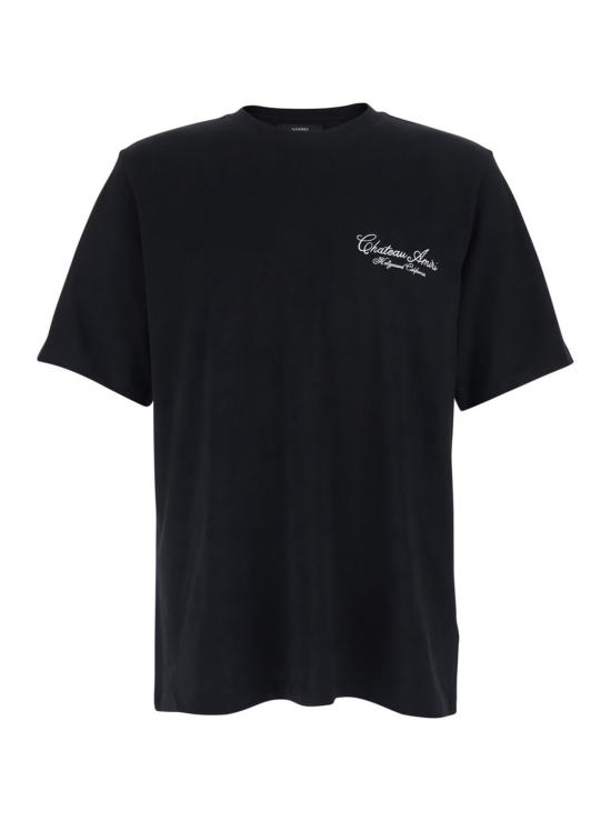  아미리 탑 샤토 스크립트 오버사이즈 티셔츠 블랙