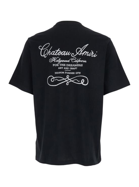  아미리 탑 샤토 스크립트 오버사이즈 티셔츠 블랙 - AMIRI