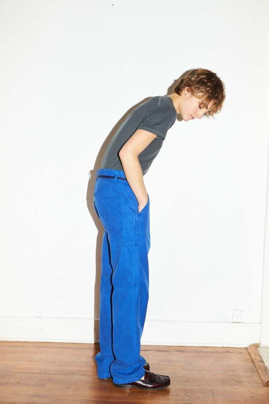  Limited Edition 스트레이트 팬츠 남녀공용 한정판 부가티 작업 바지 (파란색) - OTHER BRANDS