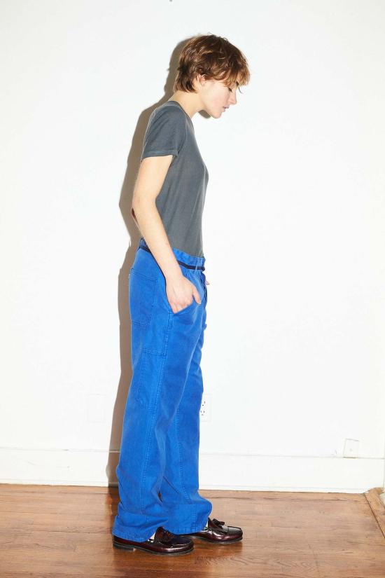  Limited Edition 스트레이트 팬츠 남녀공용 한정판 부가티 작업 바지 (파란색) - OTHER BRANDS