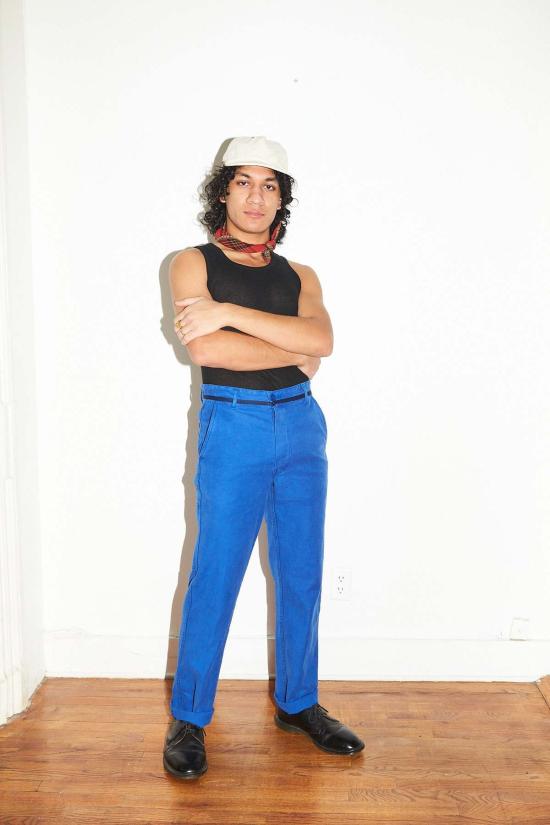  Limited Edition 스트레이트 팬츠 남녀공용 한정판 부가티 작업 바지 (파란색) - OTHER BRANDS