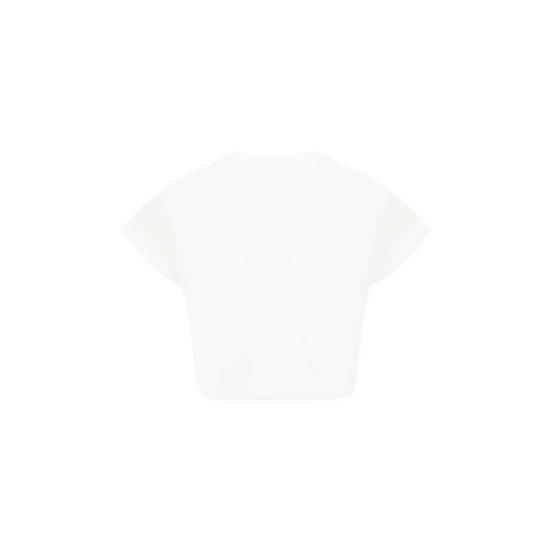  [키즈] 발망 트레이닝 상의 키즈 크롭 티셔츠 화이트 - BALMAIN