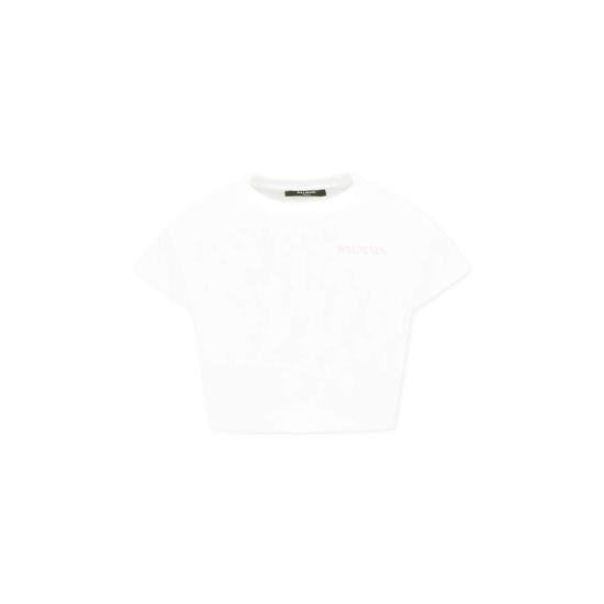  [키즈] 발망 트레이닝 상의 키즈 크롭 티셔츠 화이트