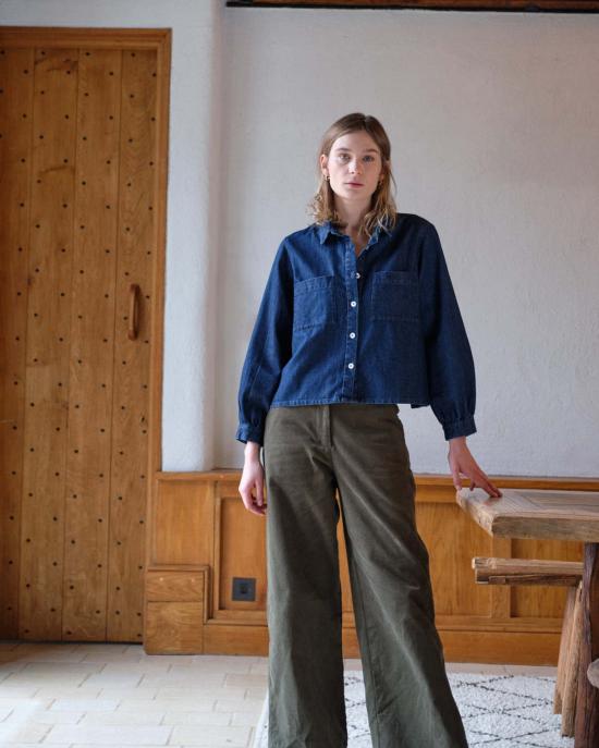  비비코 블라우스 아다 크롭 - BIBICO