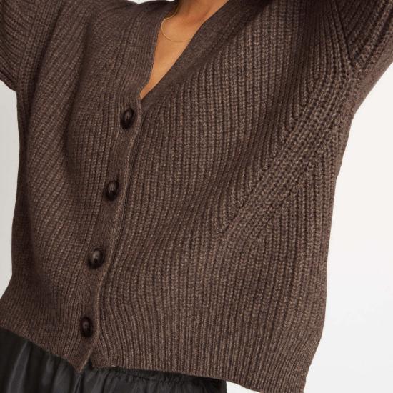  Santicler 가디건 산티클러 알릭스 골지 퓨어 캐시미어  브라운 스톤 - OTHER BRANDS