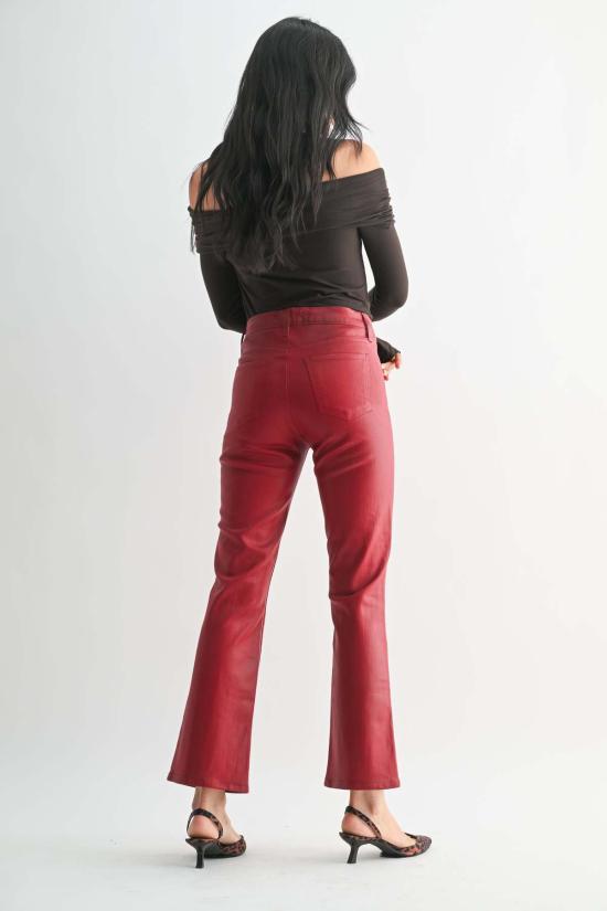  저스트 블랙 데님 데님 팬츠 슬림 크롭 부츠컷 - JUST BLACK DENIM