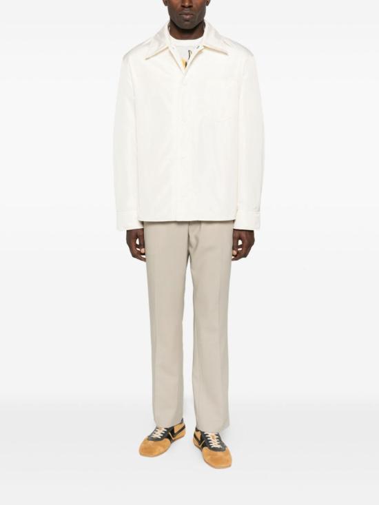  아미 긴팔 셔츠 알렉상드르 마티우시  파리 버튼업 오버 오프 화이트 - AMI