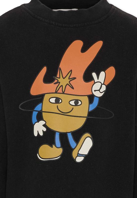  [키즈] 스텔라 맥카트니 풀오버 스텔라 매카트니 아동용 카우보이 블랙 스웨트셔츠 - STELLA MCCARTNEY