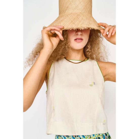  머스 민소매 티셔츠 Mirth Santanyi 탱크 라임 잠다니 - MIRTH