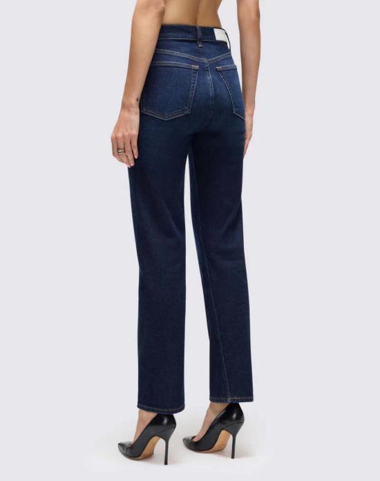  리던 크롭 팬츠 Re/Done Twisted Stove Pipe Jeans 다크 레이디 블루 - RE/DONE