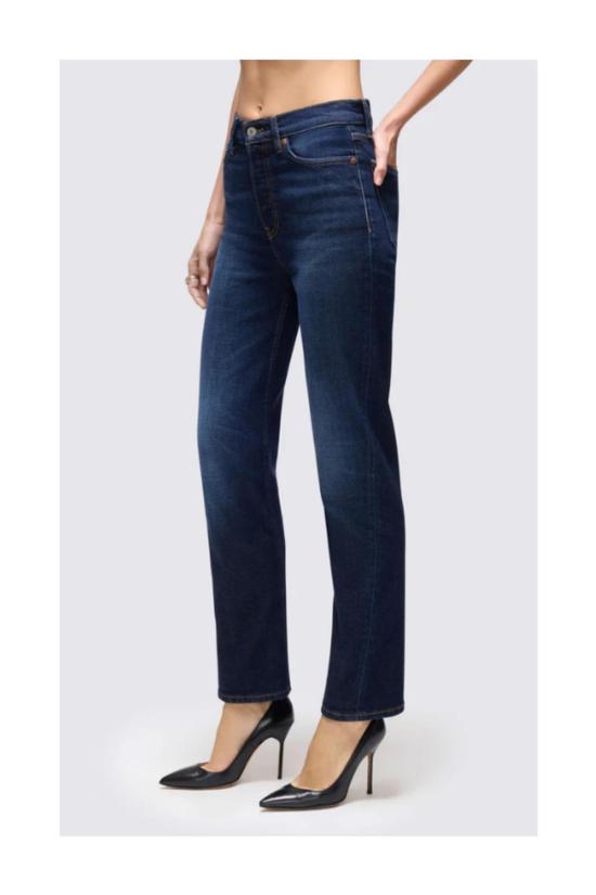  리던 크롭 팬츠 Re/Done Twisted Stove Pipe Jeans 다크 레이디 블루 - RE/DONE