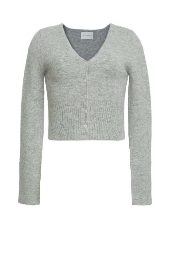  일레븐 식스 가디건 제니 카디 페일 그레이 멜란지 - ELEVEN SIX