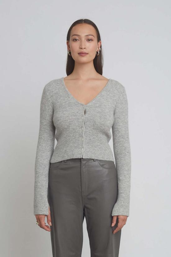  일레븐 식스 가디건 제니 카디 페일 그레이 멜란지