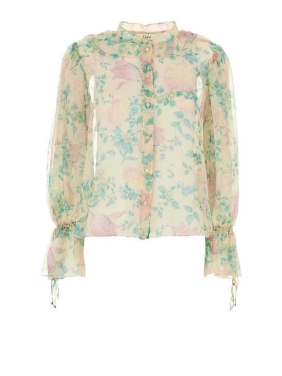  끌로에 블라우스 셔츠 시드펄 베이지