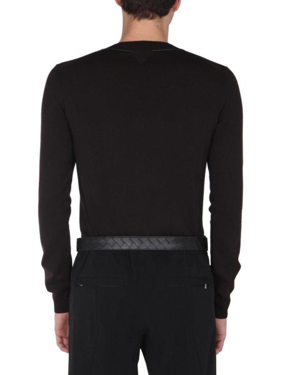  보테가베네타 스웨터 보테가 베네타 브이넥 니트 점퍼 브라운 - BOTTEGA VENETA