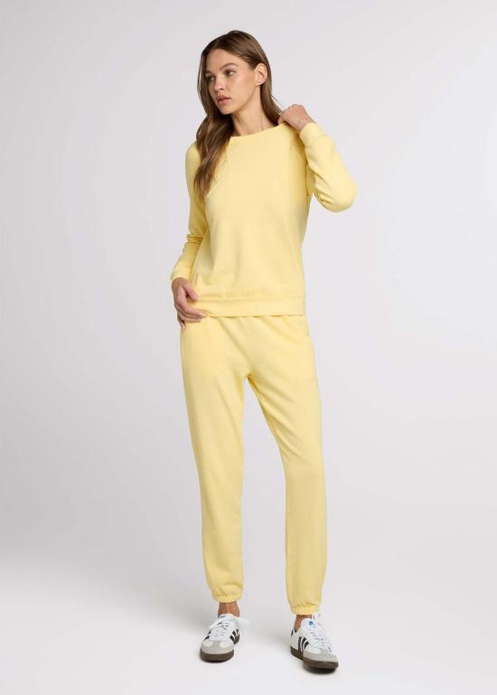  The Standard Stitch 스트레이트 팬츠 스탠다드 스티치 스웨트팬츠 옐로우 - OTHER BRANDS