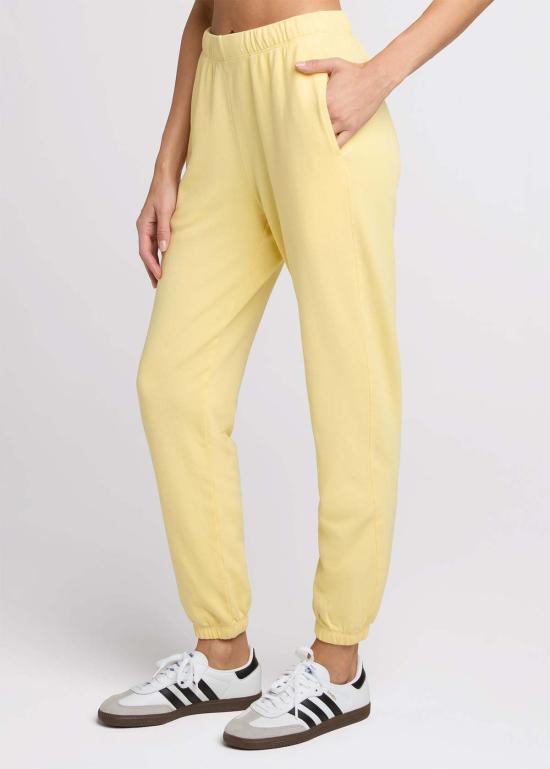  The Standard Stitch 스트레이트 팬츠 스탠다드 스티치 스웨트팬츠 옐로우 - OTHER BRANDS