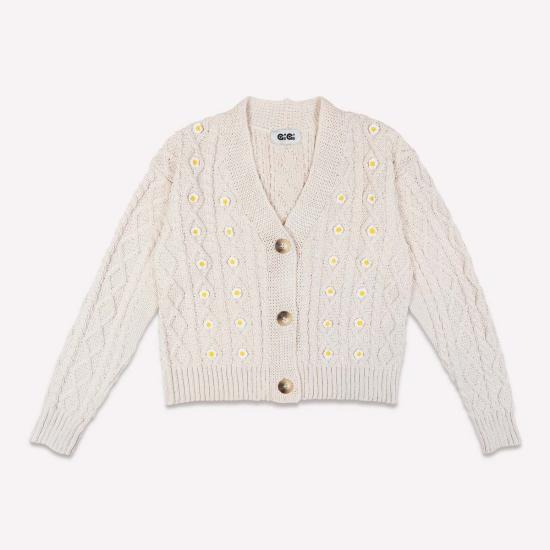  지지 니트웨어 가디건 데이지 코튼