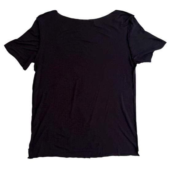  WHOLE 반팔 티셔츠 전체 V자형 상단 아스팔트 - WHOLE