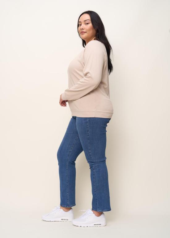  더 스탠다드 스티치 스웨터 스탠다드 스티치 래글런 스웨트셔츠 오트 - THE STANDARD STITCH