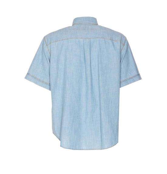  [키즈] 펜디 데님 셔츠 FF 스티칭 로고 셔츠 블루 - FENDI