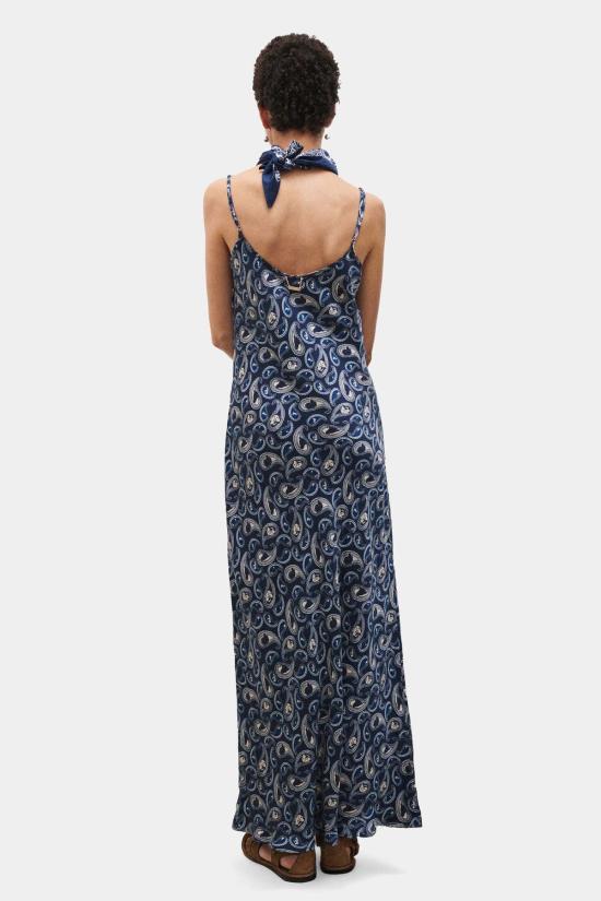  실크 런드리 롱 원피스 1996 드레스 하운즈 페이즐리 - SILK LAUNDRY