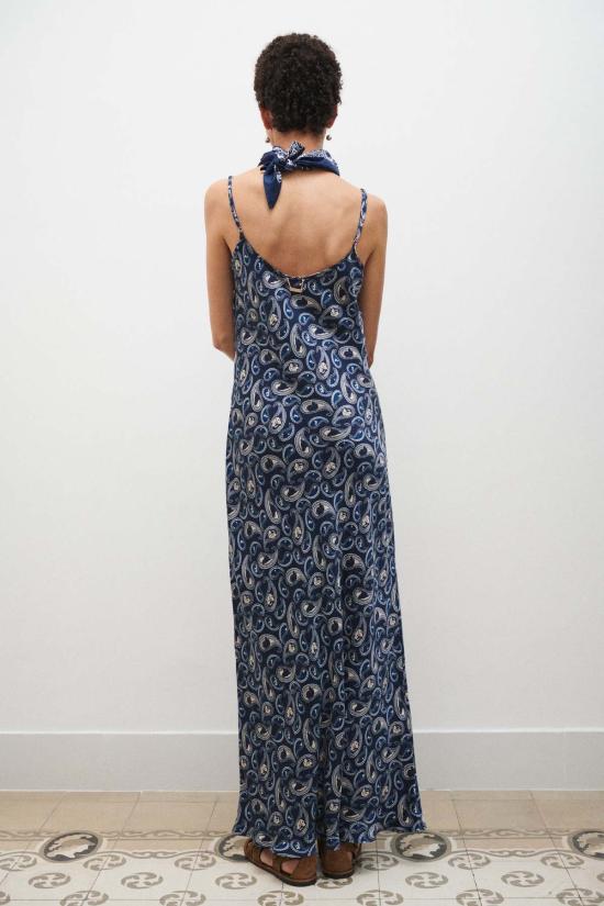  실크 런드리 롱 원피스 1996 드레스 하운즈 페이즐리 - SILK LAUNDRY