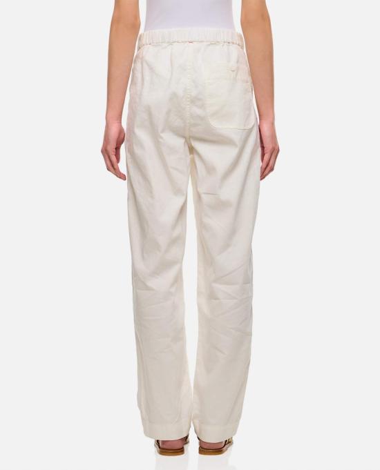  케이시 케이시 트레이닝/조거 팬츠 주드 코튼 앤 린넨  화이트 - CASEY CASEY