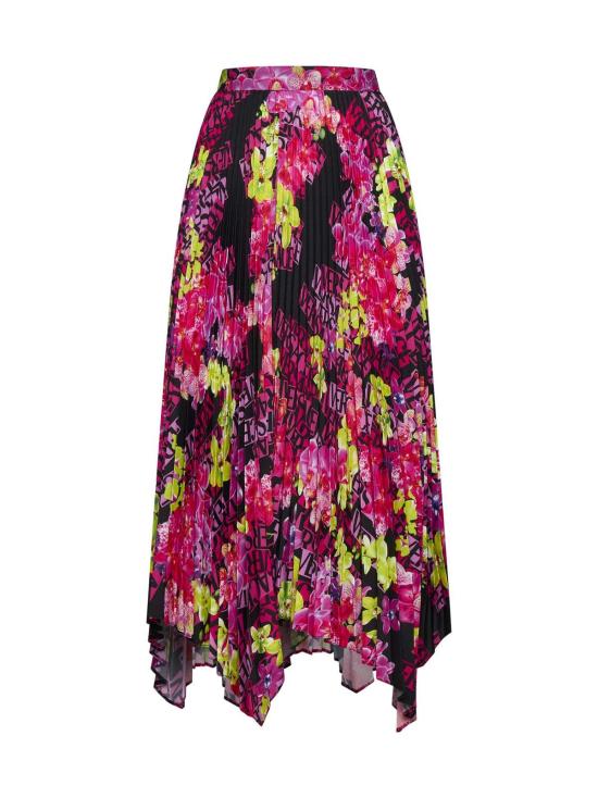  베르사체 미디 스커트 블랙/핑크