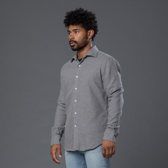  Freemans Sporting Club 긴팔 셔츠 프리먼스 스포팅 클럽 플래널 홉킨스 옥스포드  그레이 - FREEMANS SPORTING CLUB