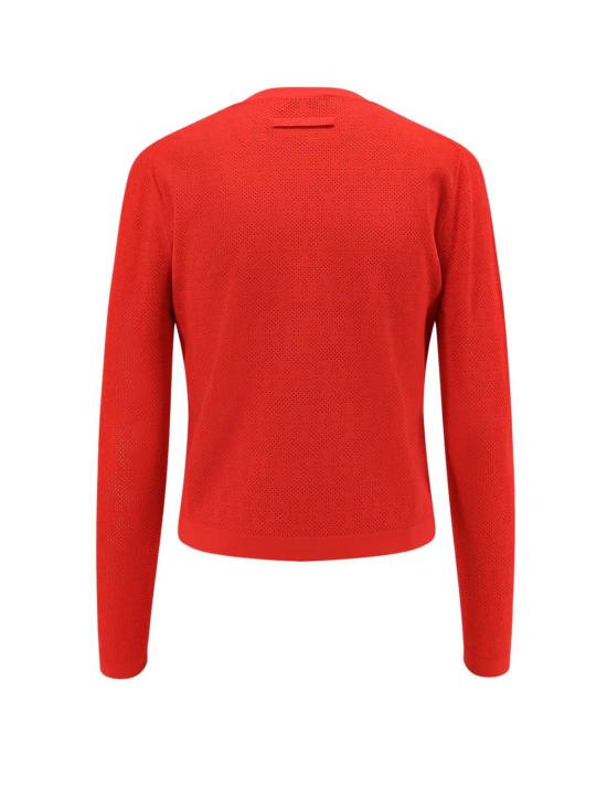  토리버치 가디건 T 모노그램 자카드 비스코스 블렌드  블레이징 레드 - TORY BURCH